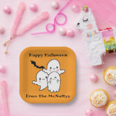 Happy Halloween kan personaliseren Papieren Bordje (Feest)