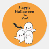 Happy Halloween kan personaliseren Ronde Sticker (Voorkant)