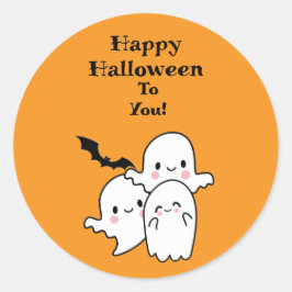 Happy Halloween kan personaliseren Ronde Sticker