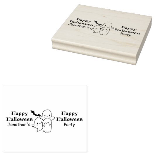Happy Halloween kan personaliseren Rubberstempel (Gestempeld)