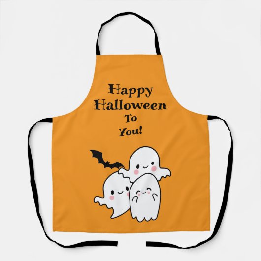 Happy Halloween kan personaliseren Schort (Voorkant)