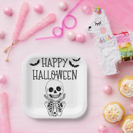 Happy Halloween-kartonnen doos Papieren Bordje (Feest)