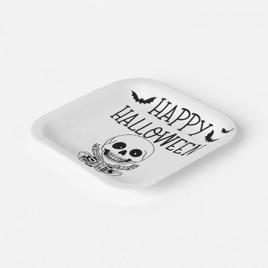 Happy Halloween-kartonnen doos Papieren Bordje (Gebogen)