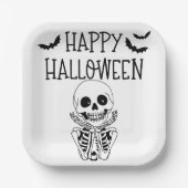 Happy Halloween-kartonnen doos Papieren Bordje (Voorkant)