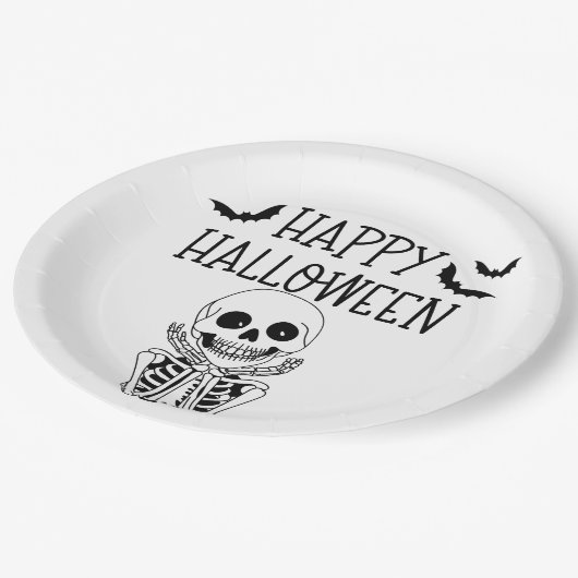 Happy Halloween-kartonnen doos Papieren Bordje (Gekanteld)