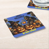 Happy Halloween Kartonnen Onderzetters (Schuin)
