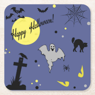 Happy Halloween Kartonnen Onderzetters