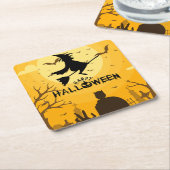 Happy Halloween Kartonnen Onderzetters (Schuin)