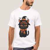 Happy Halloween kat T-shirt (Voorkant)