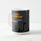 Happy Halloween - Katten Koffiemok (Voorkant links)