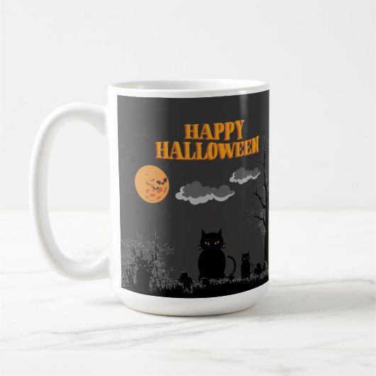Happy Halloween - Katten Koffiemok (Links)