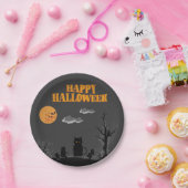 Happy Halloween - Katten Papieren Bordje (Feest)