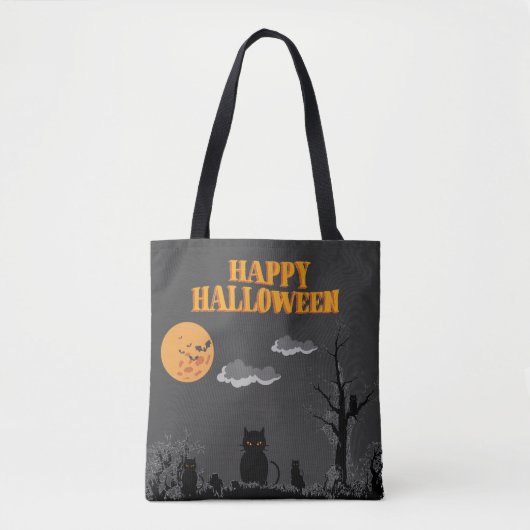 Happy Halloween - Katten Tote Bag (Voorkant)