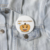 Happy Halloween Kawaii Pumpkin - Button (In situ)