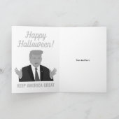 Happy Halloween Keep America Great Trump cartoon Kaart (Binnen)