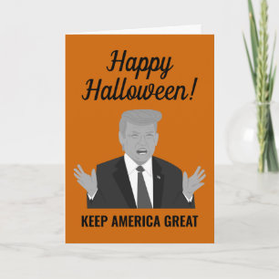 Happy Halloween Keep America Great Trump cartoon Kaart