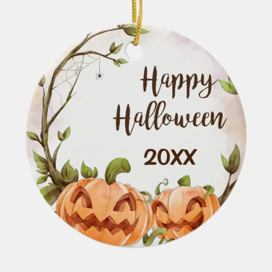 Happy Halloween-keramisch sierement Keramisch Ornament (Voorkant)