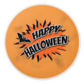 Happy Halloween Keramische Knop (Voorkant)