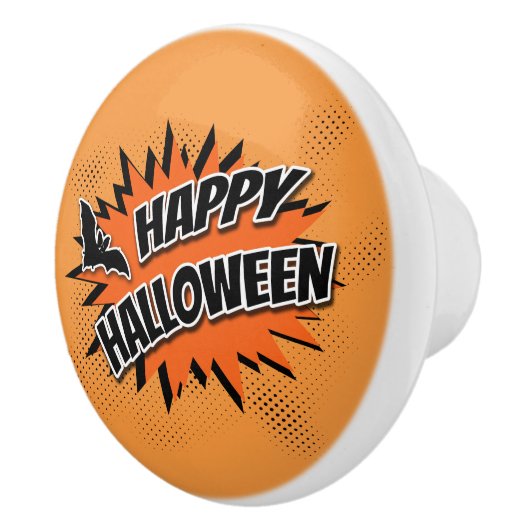 Happy Halloween Keramische Knop (Rechts)