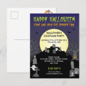 'Happy Halloween' kerstkaart uitnodiging Briefkaart (Voorkant / Achterkant)