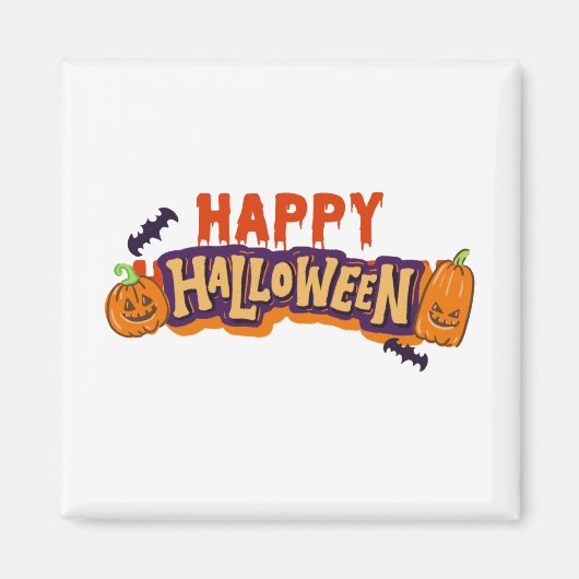 Happy Halloween Keukenmagneet Accessoires 2024 Magneet (Voorkant)