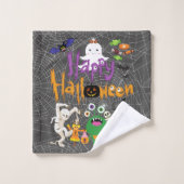 Happy Halloween Kids Cute and Spooky Bad Handdoek (Wasdoekje)