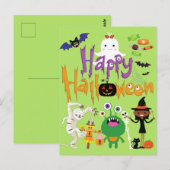 Happy Halloween Kids Cute and Spooky Briefkaart (Voorkant / Achterkant)