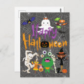 Happy Halloween Kids Cute and Spooky Briefkaart (Voorkant / Achterkant)
