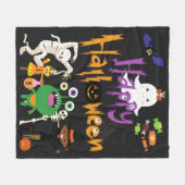 Happy Halloween Kids Cute and Spooky Fleece Deken (Voorkant (Horizontaal))