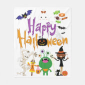 Happy Halloween Kids Cute and Spooky Fleece Deken (Voorkant)