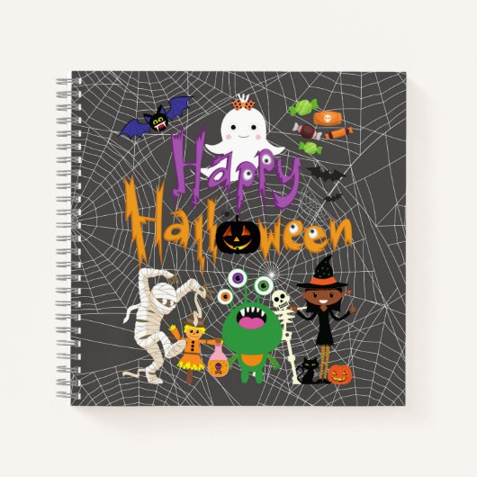 Happy Halloween Kids Cute and Spooky Notitieboek (Voorkant)