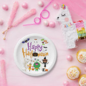 Happy Halloween Kids Cute and Spooky Papieren Bordje (Feest)
