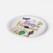 Happy Halloween Kids Cute and Spooky Papieren Bordje (Gekanteld)