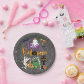 Happy Halloween Kids Cute and Spooky Papieren Bordje (Feest)