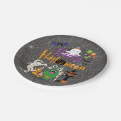 Happy Halloween Kids Cute and Spooky Papieren Bordje (Gekanteld)