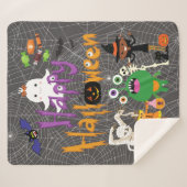 Happy Halloween Kids Cute and Spooky Sherpa Deken (Voorkant (horizontaal))