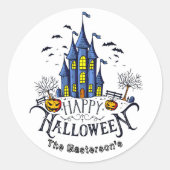 Happy Halloween Kids Party Halloween Ronde Sticker (Voorkant)