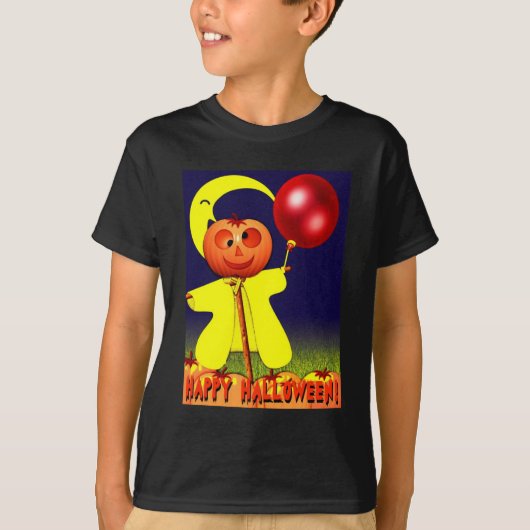Happy Halloween Kind donker Shirt (Voorkant)
