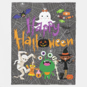 Happy Halloween Kinder Cute and Spooky Fleece Blan Deken (Voorkant)