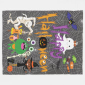 Happy Halloween Kinder Cute and Spooky Fleece Blan Deken (Voorkant (Horizontaal))