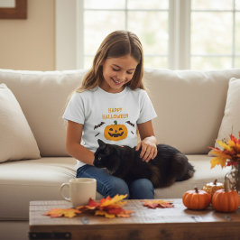 Happy Halloween Kinder pompoen T-shirt
