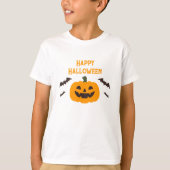Happy Halloween Kinder pompoen T-shirt (Voorkant)