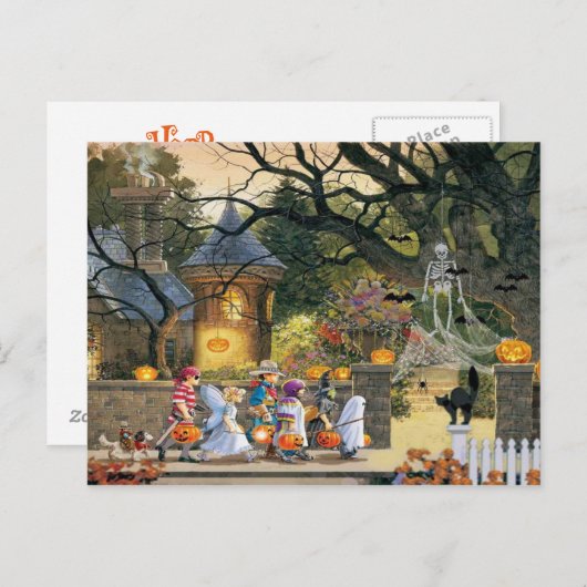 Happy Halloween-kinderen Briefkaart (Voorkant / Achterkant)