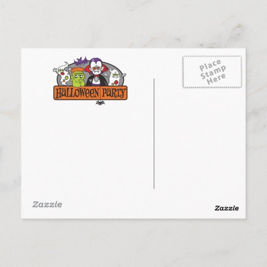 Happy Halloween-kinderen Briefkaart (Achterkant)