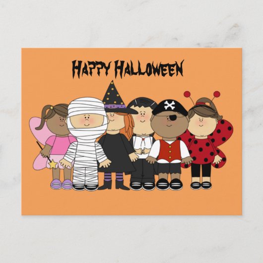 Happy Halloween-kinderen Briefkaart (Voorkant)