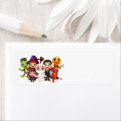 Happy Halloween kinderen dragen kostuums Etiket (Insitu)