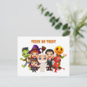 Happy Halloween-kinderen Feestdagenkaart (Staand voorkant)