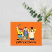 Happy Halloween Kinderen in Costume Briefkaart (Staand voorkant)