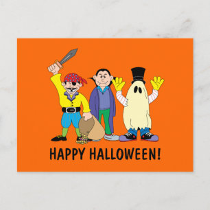Happy Halloween Kinderen in Costume Briefkaart