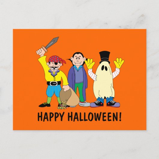 Happy Halloween Kinderen in Costume Briefkaart (Voorkant)